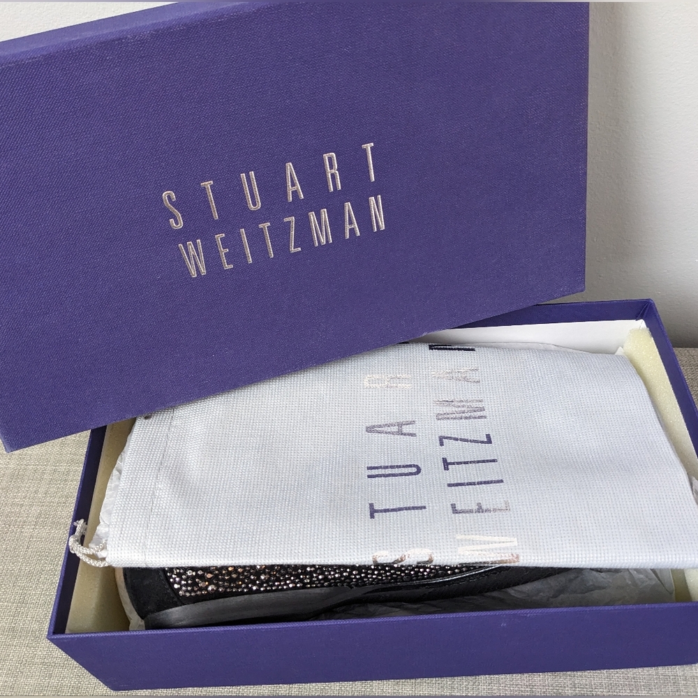 NIB, Stuart Weitzman Nubeads, Suede flats, Size 8M - Picture 13 of 14